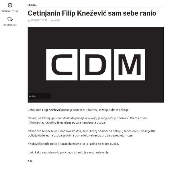 Montenegro-avmp/Cetinjanin-Filip-Knezevic-sam-sebe-ranio