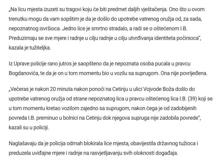 Montenegro-avmp/Cetinje_-Na-mjestu-ubistva-Bogdanovica-pronadeno-sedam-caura1
