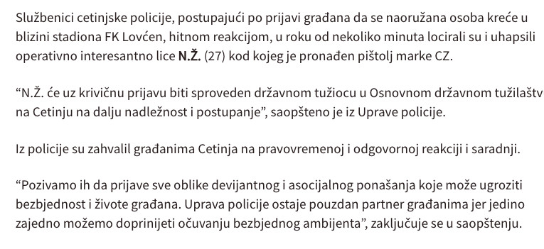 Montenegro-avmp/Cetinje_-Uhapsena-jedna-osoba-koja-je-na-javnom-mjestu-nosila-pistolj---Cd