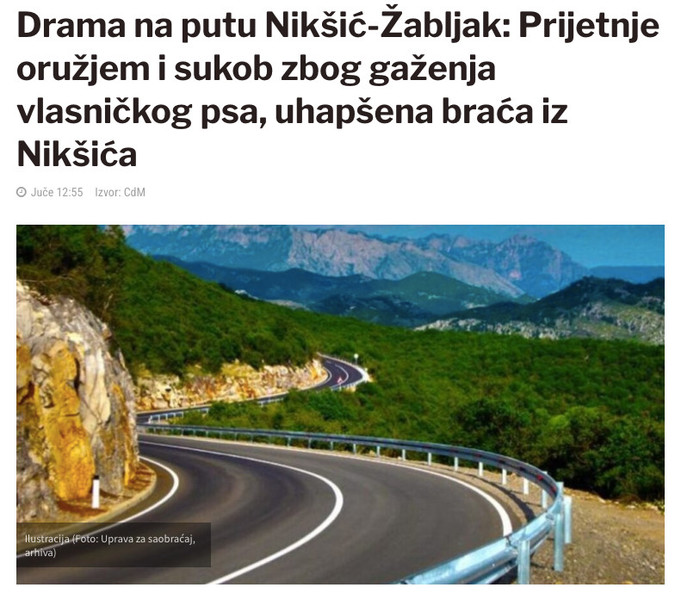 Montenegro-avmp/Drama-na-putu-Niksic-Zabljak_-Prijetnje-oruzjem-i-sukob-zbog-gazenja-vlasn