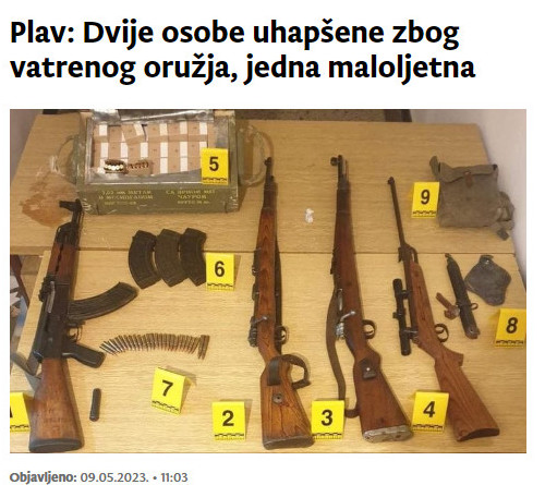 Montenegro-avmp/Dve-osobe-i-jedna-maloletna-uhapsene-zbog-vatrenog-oruzja