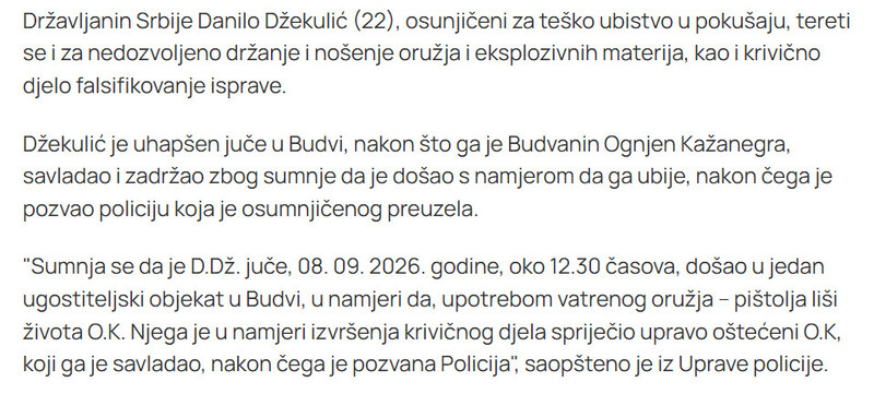 Montenegro-avmp/Dzekulica-terete-i-za-nedozvoljeno-drzanje-oruzja-i-falsifikovanje-isprave_1