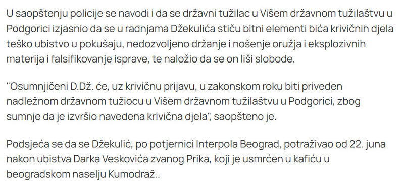 Montenegro-avmp/Dzekulica-terete-i-za-nedozvoljeno-drzanje-oruzja-i-falsifikovanje-isprave_4