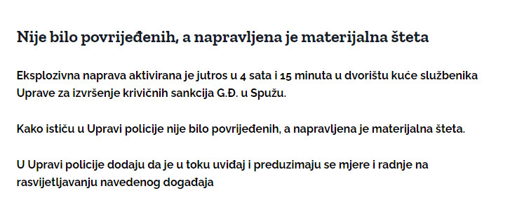 Montenegro-avmp/Eksplozivna-naprava-aktivirana-u-dvoristu-sluzbenika-UIKS-a_1