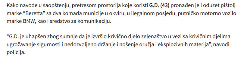 Montenegro-avmp/FOTO-Akcija-policije-u-Ulcinju-uhapsene-tri-osobe-zbog-zelenastva-oduzeto-oruzje-i-automobili