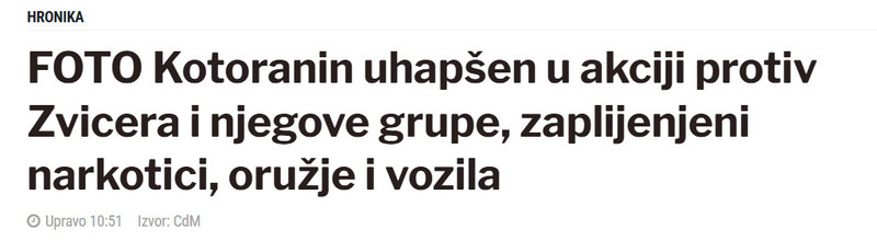 Montenegro-avmp/FOTO-Kotoranin-uhapsen-u-akciji-protiv-Zvicera-i-njegove-grupe-zaplijenjeni-narkotici-oruzje-i-vozila