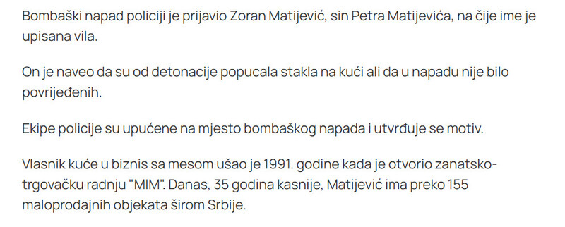 Montenegro-avmp/Herceg-Novi-Eksplozivna-naprava-bacena-ispred-vile-vlasnika-Industrije-mesa-Matijevic_1