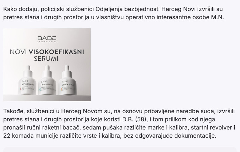 Montenegro-avmp/Herceg-Novi_-Pronadeni-rucni-raketni-bacac-sedam-pusaka-startni-pistolj-i-_1