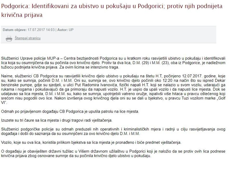 Montenegro-avmp/Identifikovani-za-ubistvo-u-pokusaju-u-Podgorici-protiv-njih-podnijeta-kri