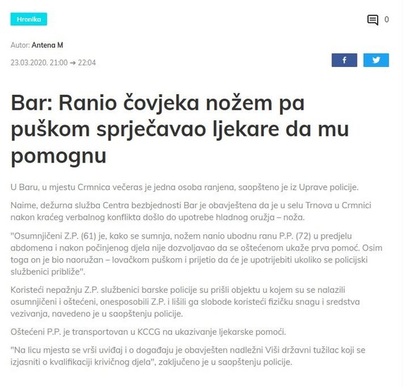 Montenegro-avmp/Injury-knife-rifle