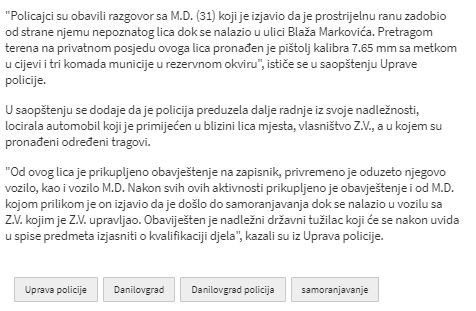 Montenegro-avmp/Jedna-osoba-se-ranila-u-Danilovgradu_2