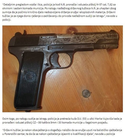 Montenegro-avmp/Kod-Niksicana-pronadeni-pistolji-u-ilegalnom-posjedu-2