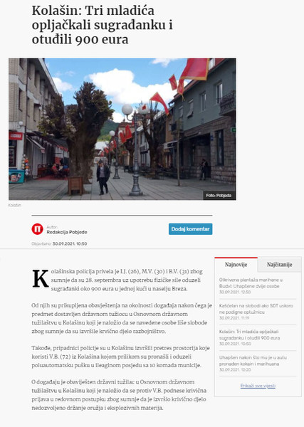 Montenegro-avmp/Kolasin_-Tri-mladica-opljackali-sugradanku-i-otudili-900-eura