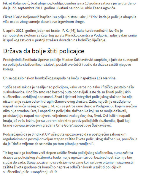 Montenegro-avmp/Koljenovic-pucao-na-policiju-ubijen-u-potjeri4
