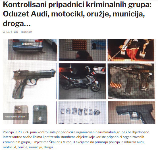 Montenegro-avmp/Kontrolisani-pripadnici-kriminalnih-grupa