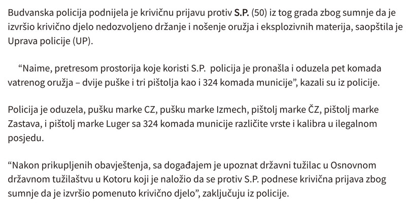 Montenegro-avmp/Krivicna-prijava-protiv-Budvanina_-Oduzeta-tri-pistolja-i-dvije-puske---Cd_1