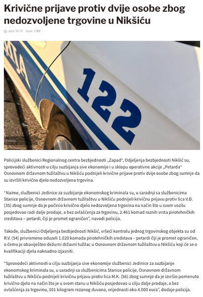 Montenegro-avmp/Krivicne-prijave-protiv-dvije-osobe-zbog-nedozvoljene-trgovine-u-Niksicu--_1
