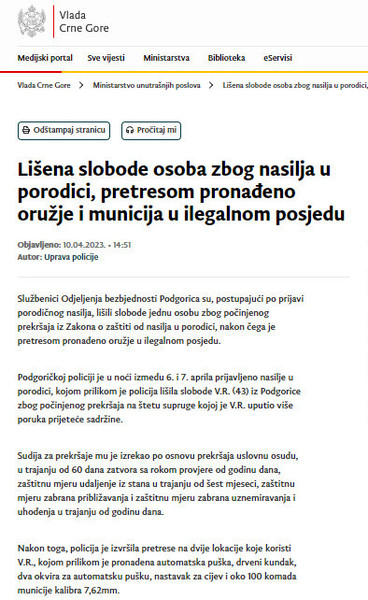 Montenegro-avmp/Lisen-slobode-zbog-nasilja-u-porodici