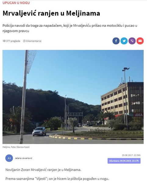 Montenegro-avmp/Mrvaljevic-ranjen-u-Meljinama