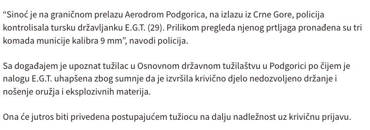 Montenegro-avmp/Na-Aerodromu-Podgorica-uhapsena-turska-drzavljanka-kod-koje-je-pronadena-m_2