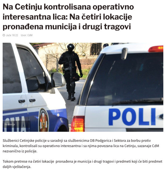 Montenegro-avmp/Na-Cetinju-kontrolisana-operativno-interesantna-lica_-Na-cetiri-lokacije-p