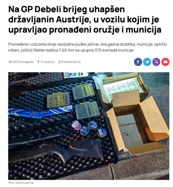Montenegro-avmp/Na-GP-Debeli-brijeg-uhapsen-drzavljanin-Austrije-u-vozilu-kojim-je-upravlj
