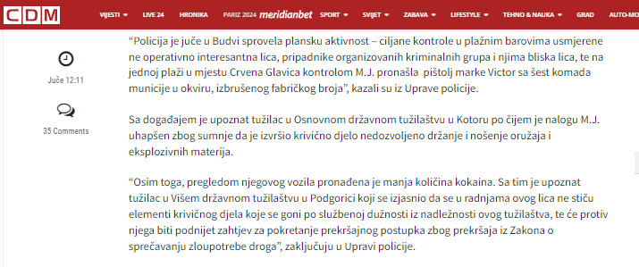 Montenegro-avmp/Na-plaznom-baru-u-Budvi-uhapsen-Podgoricanin-nosio-pistolj-sa-sest-metaka-_1