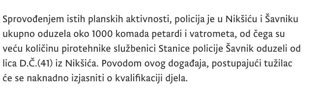 Montenegro-avmp/Nastavak-akcije-Petarda-na-jugu-i-zapadu-drzave-oduzeta-pirotehnicka-sreds_1