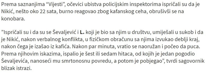 Montenegro-avmp/Nikic-dobio-batine-pa-ubio-Sevaljevica