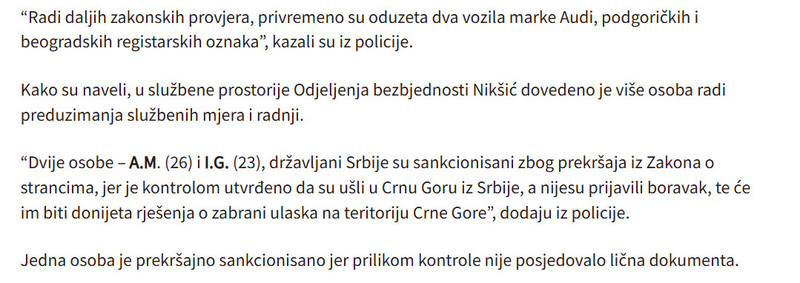 Montenegro-avmp/Niksic-Kontrolisano-50-Delija-i-15-vozila-oduzete-baklje-dron-maceta-sankcionisana-21-osoba_3