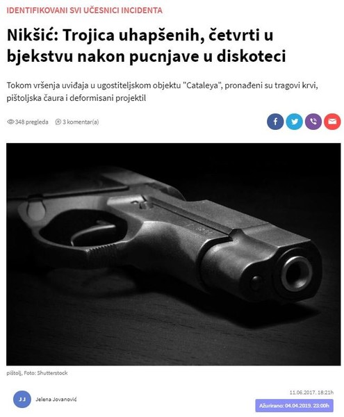 Montenegro-avmp/Niksic_-Trojica-uhapsenih-cetvrti-u-bjekstvu-nakon-pucnjave-u-diskoteci