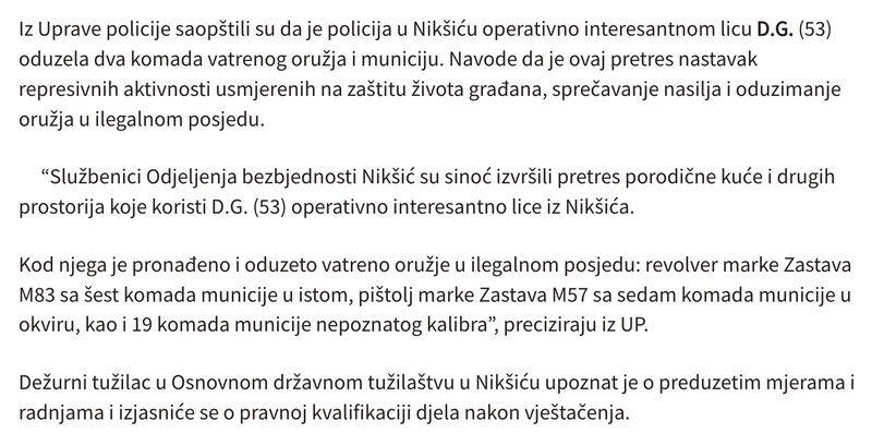 Montenegro-avmp/Niksicka-policija-oduzela-oruzje-od-operativno-interesantne-osobe---CdM1