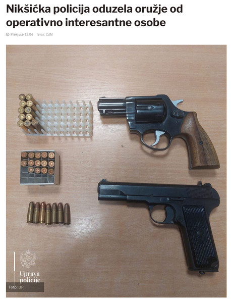 Montenegro-avmp/Niksicka-policija-oduzela-oruzje-od-operativno-interesantne-osobe---CdM