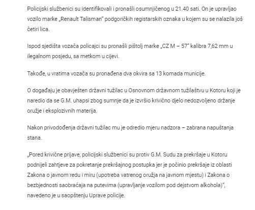 Montenegro-avmp/Novljanin-uhapsen-nakon-sto-je-pucao-u-vazduh-ispred-kafane_2