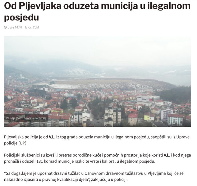 Montenegro-avmp/Od-Pljevljaka-oduzeta-municija-u-ilegalnom-posjedu---CdM