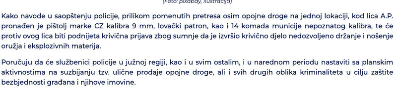 Montenegro-avmp/Od-pocetka-maja-u-Baru-10-zapljena-droga-oduzeto-i-oruzje-__-Hronika-__-RT_1
