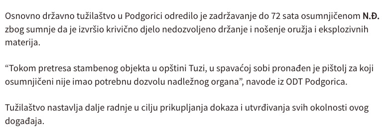 Montenegro-avmp/Odredeno-zadrzavanje-osumnjicenom-za-nedozvoljeno-drzanje-pistolja---CdM1