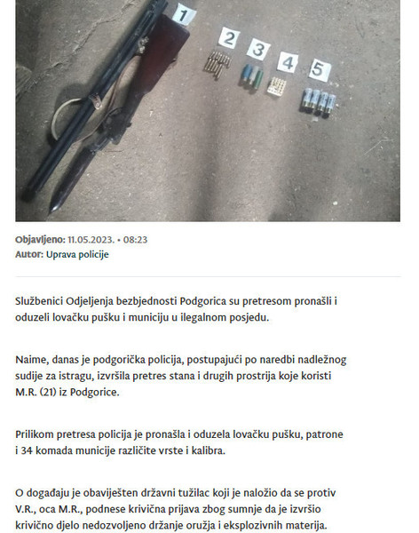 Montenegro-avmp/Oruzje-u-ilegalnom-posedu
