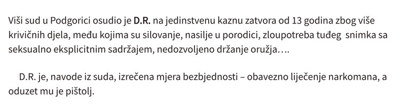 Montenegro-avmp/Osuden-na-13-godina-zatvora-zbog-silovanja-nasilja-u-porodici-nedozvoljeno_1
