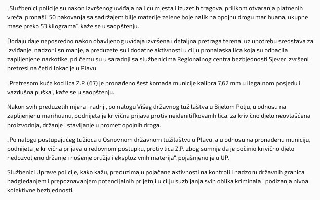 Montenegro-avmp/Plav_-Blizu-granice-sa-Albanijom-zaplijenjena-53-kilograma-marihuane---Rad_1