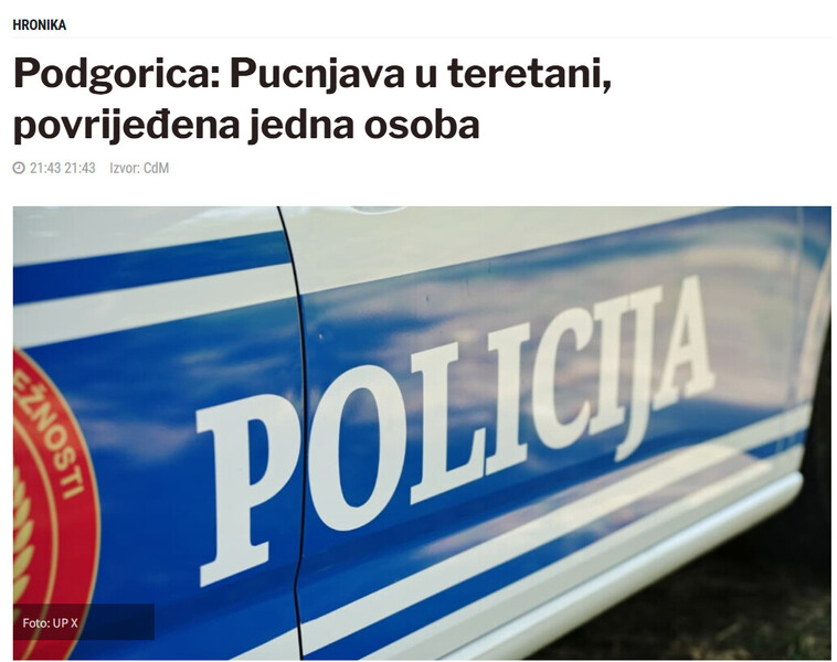 Montenegro-avmp/Podgorica-Pucnjava-u-teretani-povrijedena-jedna-osoba_1
