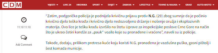 Montenegro-avmp/Podgorica_-Cetiri-osobe-procesuirane-zbog-vise-krivicnih-djela---CdM