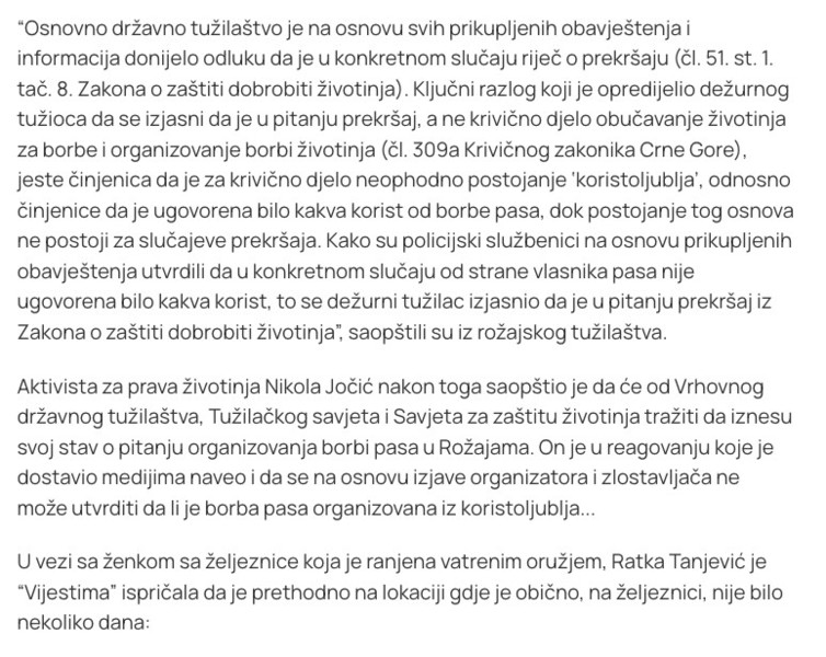 Montenegro-avmp/Podgorica_-Jedan-pas-ranjen-vatrenim-oruzjem-za-drugog-vjeruju-da-nije-ziv_3