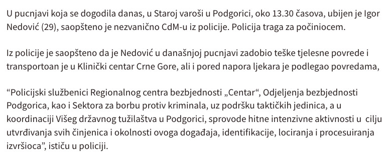 Montenegro-avmp/Podgorica_-U-pucnjavi-ubijen-Igor-Nedovic---CdM