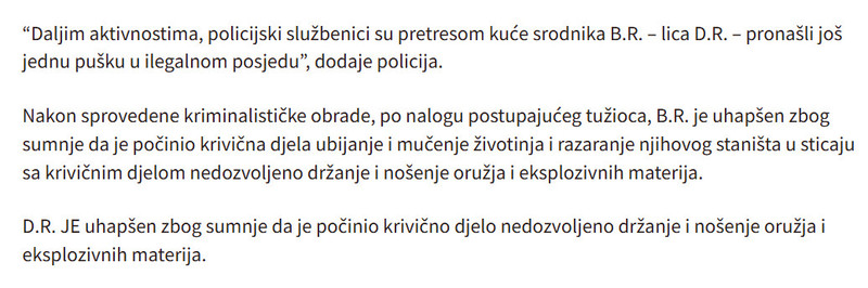 Montenegro-avmp/Podgoricanin-uhapsen-zbog-ubijanja-pasa-i-ilegalnog-oruzja-odredeno-mu-zadrzavanje-do-72-sata_3