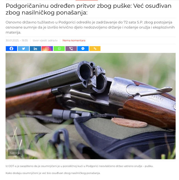 Montenegro-avmp/Podgoricaninu-odreden-pritvor-zbog-puske_-Vec-osudivan-zbog-nasilnickog-po