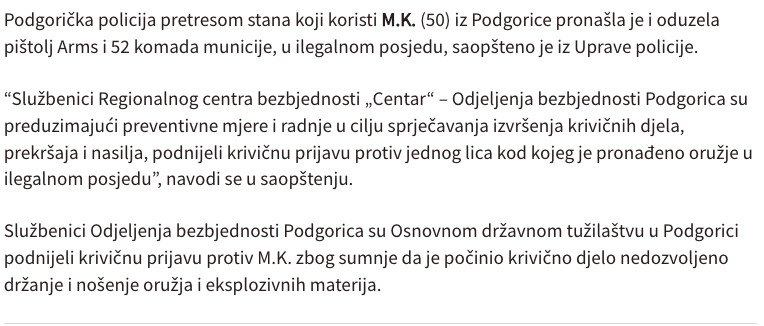 Montenegro-avmp/Podgoricaninu-oduzeti-pistolj-i-municija---CdM2
