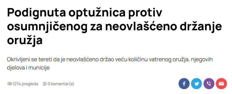 Montenegro-avmp/Podignuta-optuznica-protiv-osumnjicenog-za-neovlasceno-drzanje-oruzja_2
