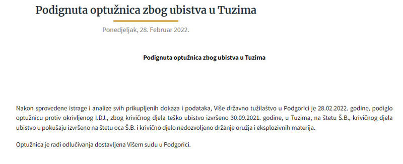 Montenegro-avmp/Podignuta-optuznica-zbog-ubistva-u-Tuzima