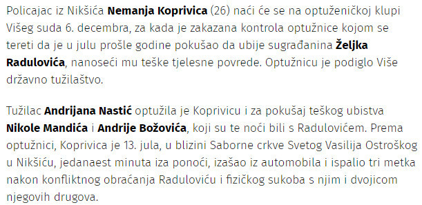 Montenegro-avmp/Policajca-iz-Niksica-optuzili-za-pokusaj-ubistva_b